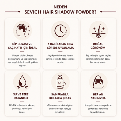Sevich Hair Shadow Powder Dolgunlaştırıcı Saç Pudrası